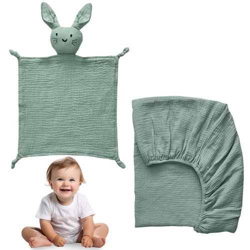 Muslin crib bedding - muslin, (crib
